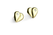 Loving Heart - Diamond Solitaire Earrings