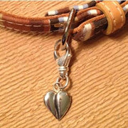 Loving Heart Dog Collar Charm - Medium Clasp