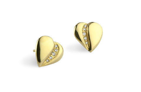 Loving Heart - Five Diamond Earrings