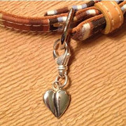 Loving Heart Dog Collar Charm - Small Lobster Clasp