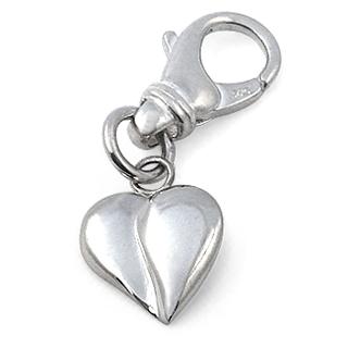 Loving Heart Dog Collar Charm - Medium Clasp