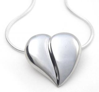 Loving Heart - Classic Heart Necklace - Sterling Silver